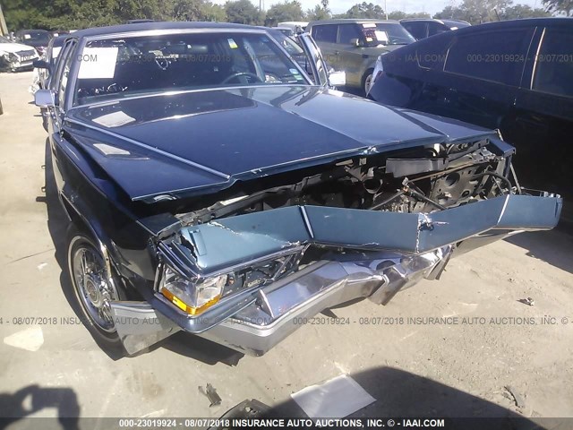 1G6DW54E8MR720380 - 1991 CADILLAC BROUGHAM BLUE photo 6