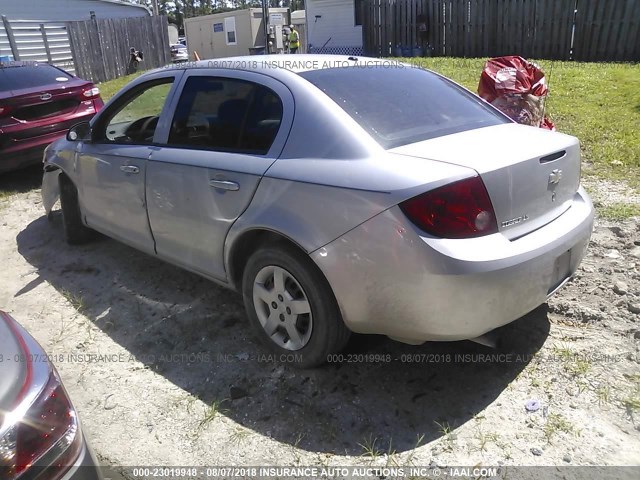 1G1AK58FX87313430 - 2008 CHEVROLET COBALT LS SILVER photo 3