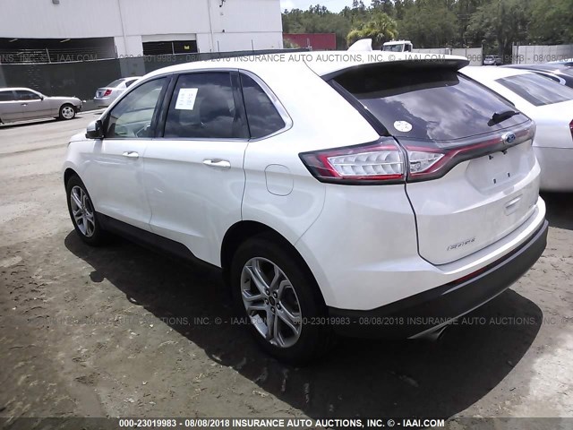 2FMPK3K98JBB07914 - 2018 FORD EDGE TITANIUM WHITE photo 3