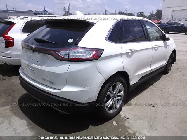 2FMPK3K98JBB07914 - 2018 FORD EDGE TITANIUM WHITE photo 4