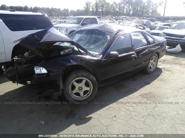 1G1BL52P5SR125140 - 1995 CHEVROLET CAPRICE / IMPALA CLASSIC/SS MAROON photo 2