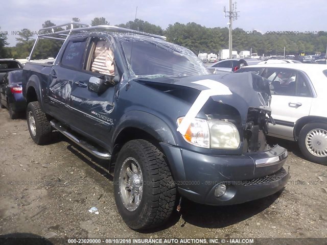 5TBDT44175S487410 - 2005 TOYOTA TUNDRA DOUBLE CAB SR5 BLUE photo 1