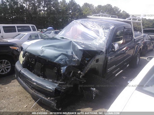 5TBDT44175S487410 - 2005 TOYOTA TUNDRA DOUBLE CAB SR5 BLUE photo 2