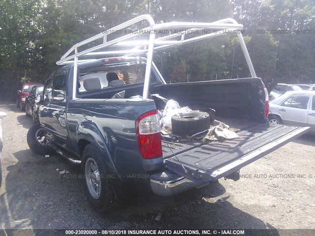 5TBDT44175S487410 - 2005 TOYOTA TUNDRA DOUBLE CAB SR5 BLUE photo 3