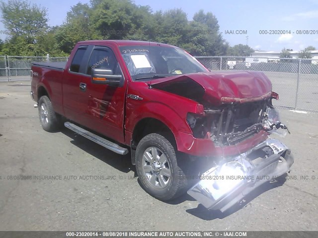 1FTFX1EF8BFB31623 - 2011 FORD F150 SUPER CAB RED photo 1
