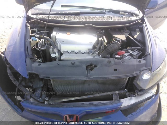 2HGFG21507H704413 - 2007 HONDA CIVIC SI BLUE photo 10