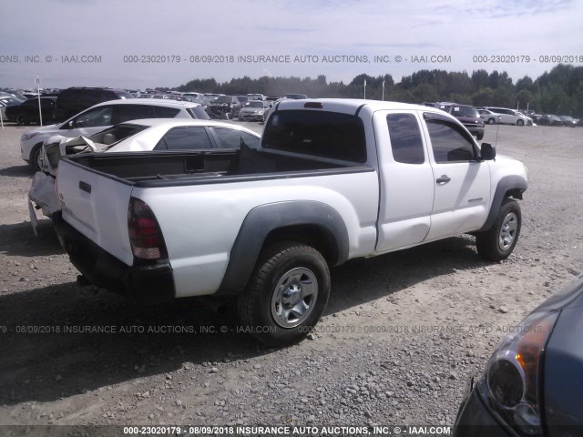 5TEUX42N25Z004569 - 2005 TOYOTA TACOMA ACCESS CAB Weiß Foto 4