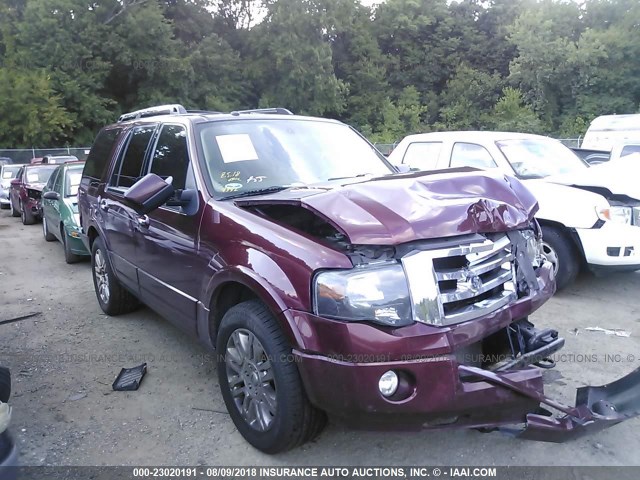 1FMJU2A5XCEF51702 - 2012 FORD EXPEDITION LIMITED BURGUNDY photo 1