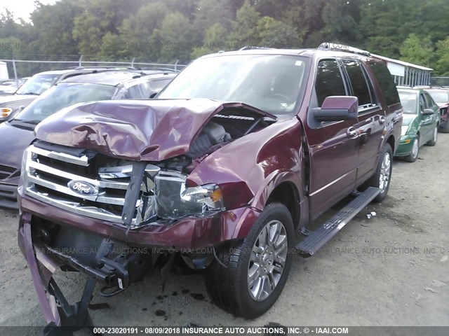 1FMJU2A5XCEF51702 - 2012 FORD EXPEDITION LIMITED BURGUNDY photo 2