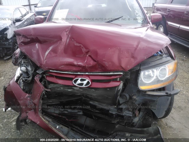 5XYZK3AB9BG014236 - 2011 HYUNDAI SANTA FE LIMITED RED photo 10