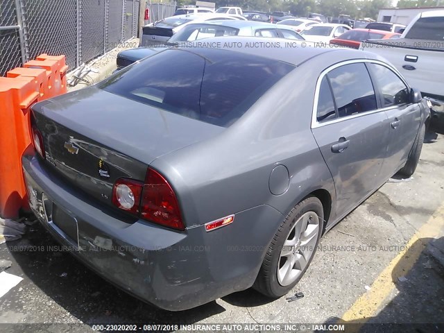 1G1ZG57B09F112873 - 2009 CHEVROLET MALIBU LS ნაცრისფერი ფოტო 4