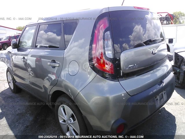 KNDJN2A23E7059544 - 2014 KIA SOUL GRAY photo 3