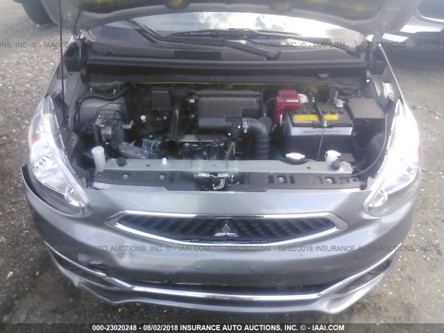 ML32A3HJ7JH009675 - 2018 MITSUBISHI MIRAGE ES SILVER photo 10