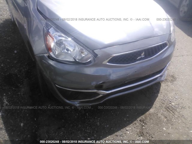 ML32A3HJ7JH009675 - 2018 MITSUBISHI MIRAGE ES SILVER photo 6