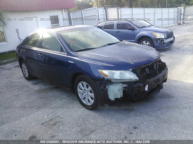 4T1BB46K97U011080 - 2007 TOYOTA CAMRY NEW GENERAT HYBRID Dark Blue photo 1