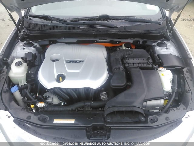 KMHEC4A49BA008063 - 2011 HYUNDAI SONATA HYBRID SILVER photo 10