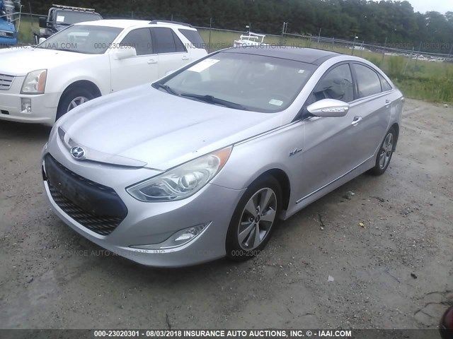 KMHEC4A49BA008063 - 2011 HYUNDAI SONATA HYBRID SILVER photo 2