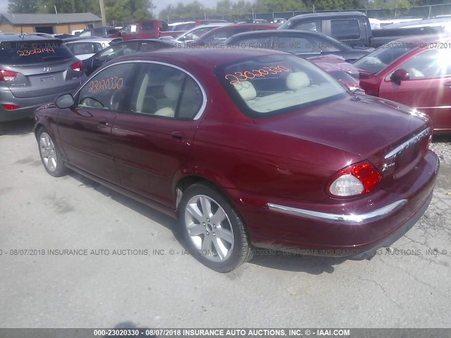 SAJEA51C63WD04898 - 2003 JAGUAR X-TYPE 3.0 BURGUNDY photo 3