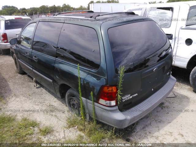 2FMZA5141YBC69567 - 2000 FORD WINDSTAR LX GREEN photo 3