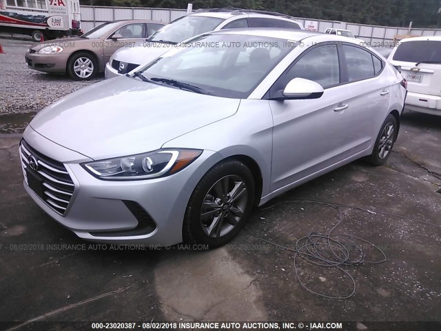 5NPD84LF8JH302660 - 2018 HYUNDAI ELANTRA SEL/VALUE/LIMITED SILVER photo 2