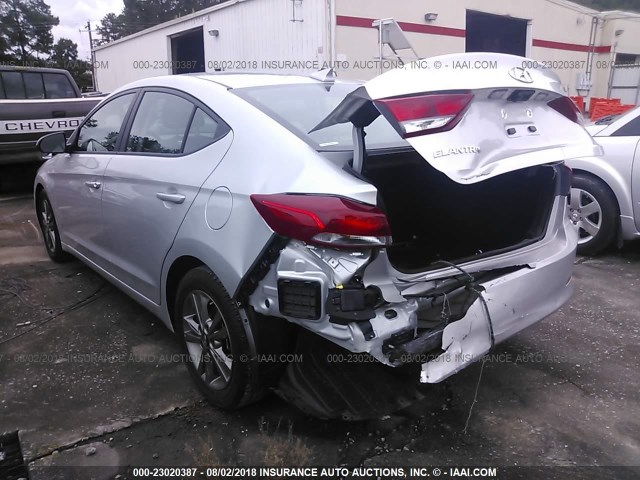 5NPD84LF8JH302660 - 2018 HYUNDAI ELANTRA SEL/VALUE/LIMITED SILVER photo 3