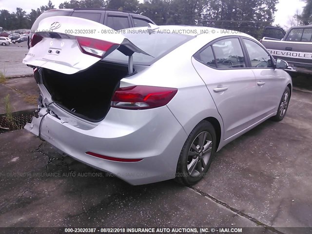 5NPD84LF8JH302660 - 2018 HYUNDAI ELANTRA SEL/VALUE/LIMITED SILVER photo 4