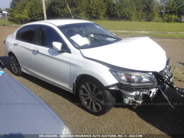 1HGCR2F52DA229556 - 2013 HONDA ACCORD SPORT WHITE photo 1