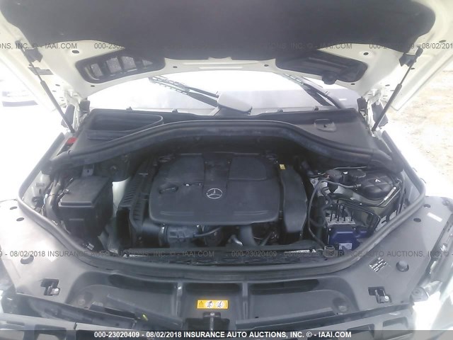 4JGDA5HB8DA207930 - 2013 MERCEDES-BENZ ML 350 4MATIC WHITE photo 10