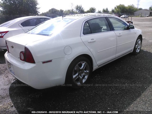 1G1ZH57B58F237136 - 2008 CHEVROLET MALIBU 1LT 白色 照片 4