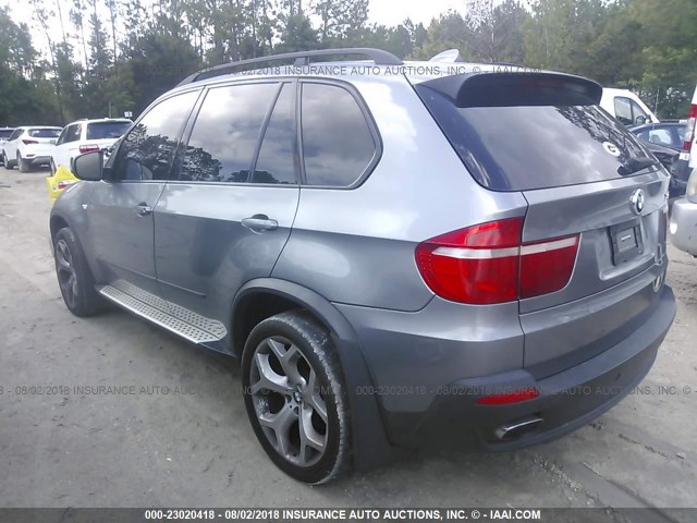 5UXFE83507LZ43028 - 2007 BMW X5 4.8I GRAY photo 3