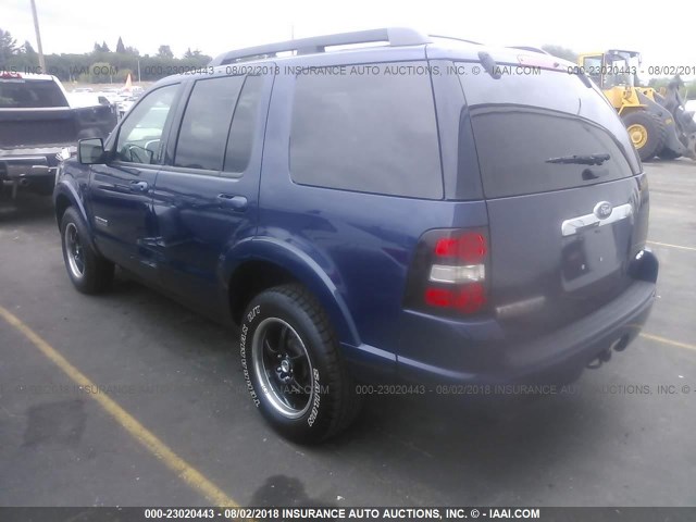 1FMEU73E28UA15402 - 2008 FORD EXPLORER XLT Dark Blue photo 3