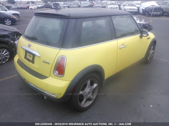 WMWRC33556TK64360 - 2006 MINI COOPER YELLOW photo 4