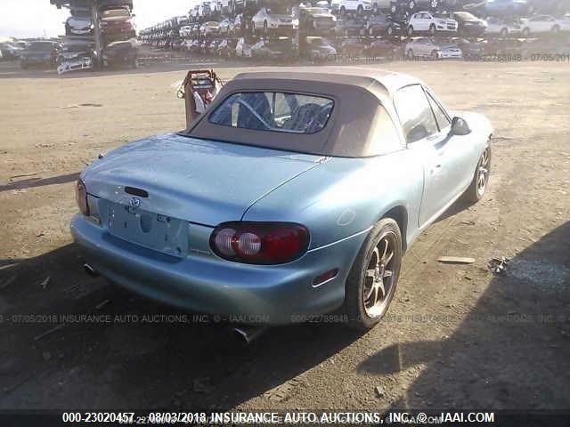 JM1NB353620230259 - 2002 MAZDA MX-5 MIATA LS Light Blue photo 4