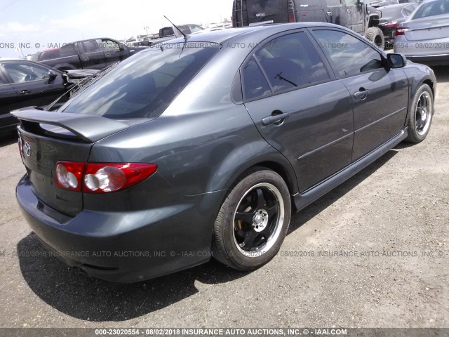 1YVHP84CX55M40149 - 2005 MAZDA 6 I GRAY photo 4