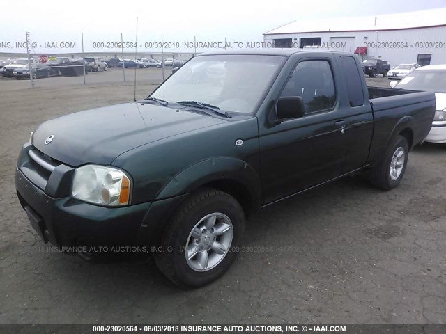 1N6DD26S52C379313 - 2002 NISSAN FRONTIER KING CAB XE GREEN photo 2