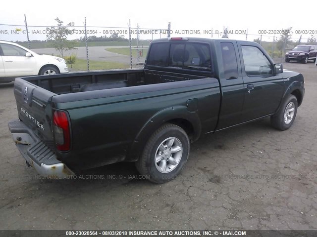 1N6DD26S52C379313 - 2002 NISSAN FRONTIER KING CAB XE GREEN photo 4