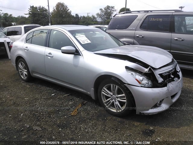 JN1CV6AR5BM352603 - 2011 INFINITI G37 SILVER photo 1