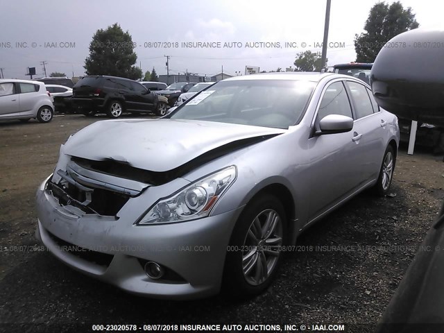 JN1CV6AR5BM352603 - 2011 INFINITI G37 SILVER photo 2