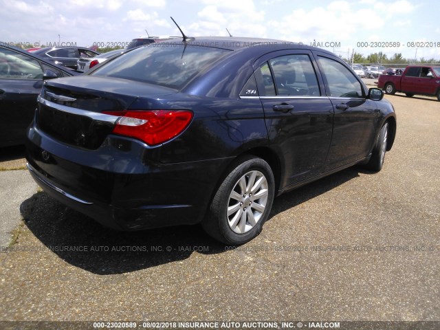 1C3CCBBB2CN230228 - 2012 CHRYSLER 200 TOURING BLUE photo 4