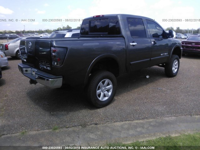 1N6BA0EC4BN322605 - 2011 NISSAN TITAN S/SV/SL/PRO-4X GRAY photo 4