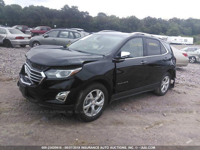 2GNAXVEV0J6214424 - 2018 CHEVROLET EQUINOX PREMIER BLACK photo 2