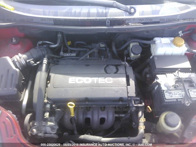 KL1TD5DE5AB109586 - 2010 CHEVROLET AVEO LS/LT 红色 照片 10