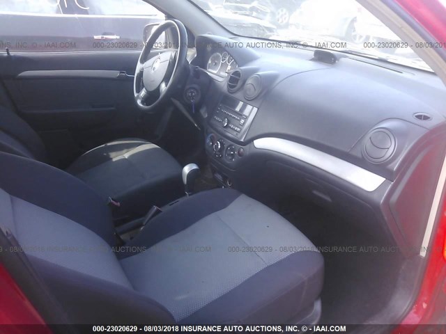 KL1TD5DE5AB109586 - 2010 CHEVROLET AVEO LS/LT 红色 照片 5