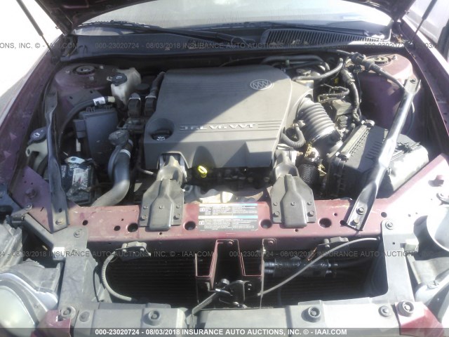 2G4WE587X61217655 - 2006 BUICK LACROSSE CXS MAROON photo 10