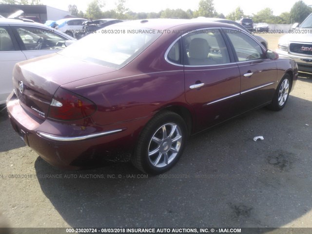 2G4WE587X61217655 - 2006 BUICK LACROSSE CXS MAROON photo 4