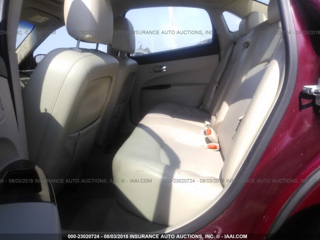 2G4WE587X61217655 - 2006 BUICK LACROSSE CXS MAROON photo 8