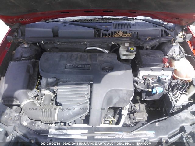 1G8AN12F45Z165012 - 2005 SATURN ION LEVEL 2 RED photo 10