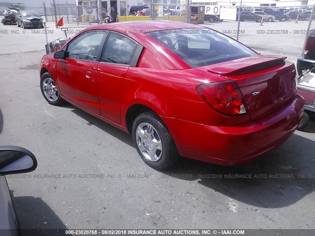 1G8AN12F45Z165012 - 2005 SATURN ION LEVEL 2 RED photo 3