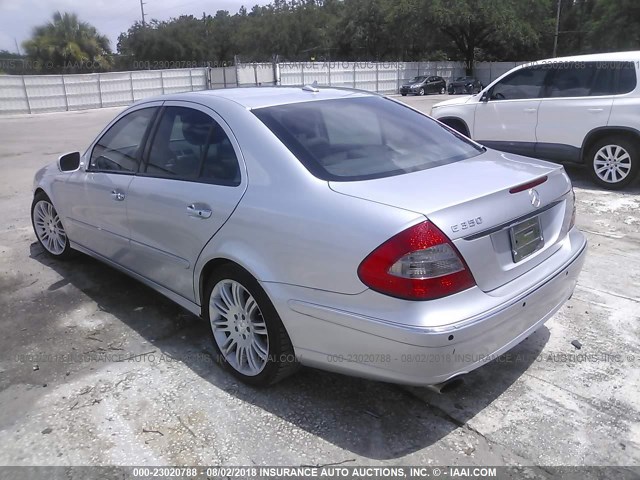 WDBUF56X68B262184 - 2008 MERCEDES-BENZ E 350 SILVER photo 3