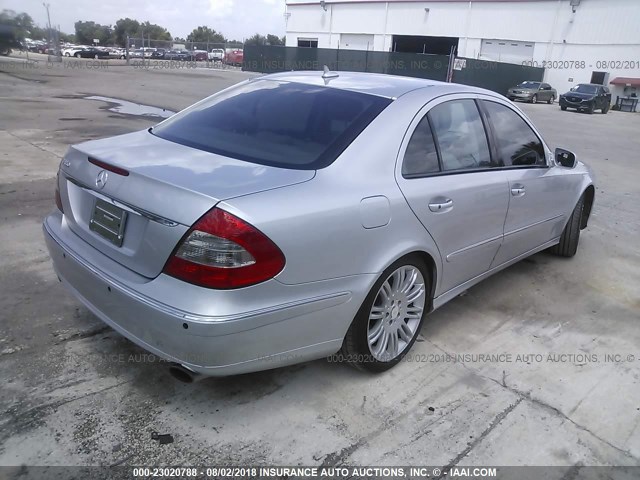 WDBUF56X68B262184 - 2008 MERCEDES-BENZ E 350 SILVER photo 4